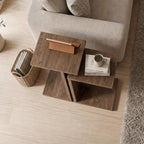 Decortieliving - Nero C-Shaped 2-Part Side Table Set