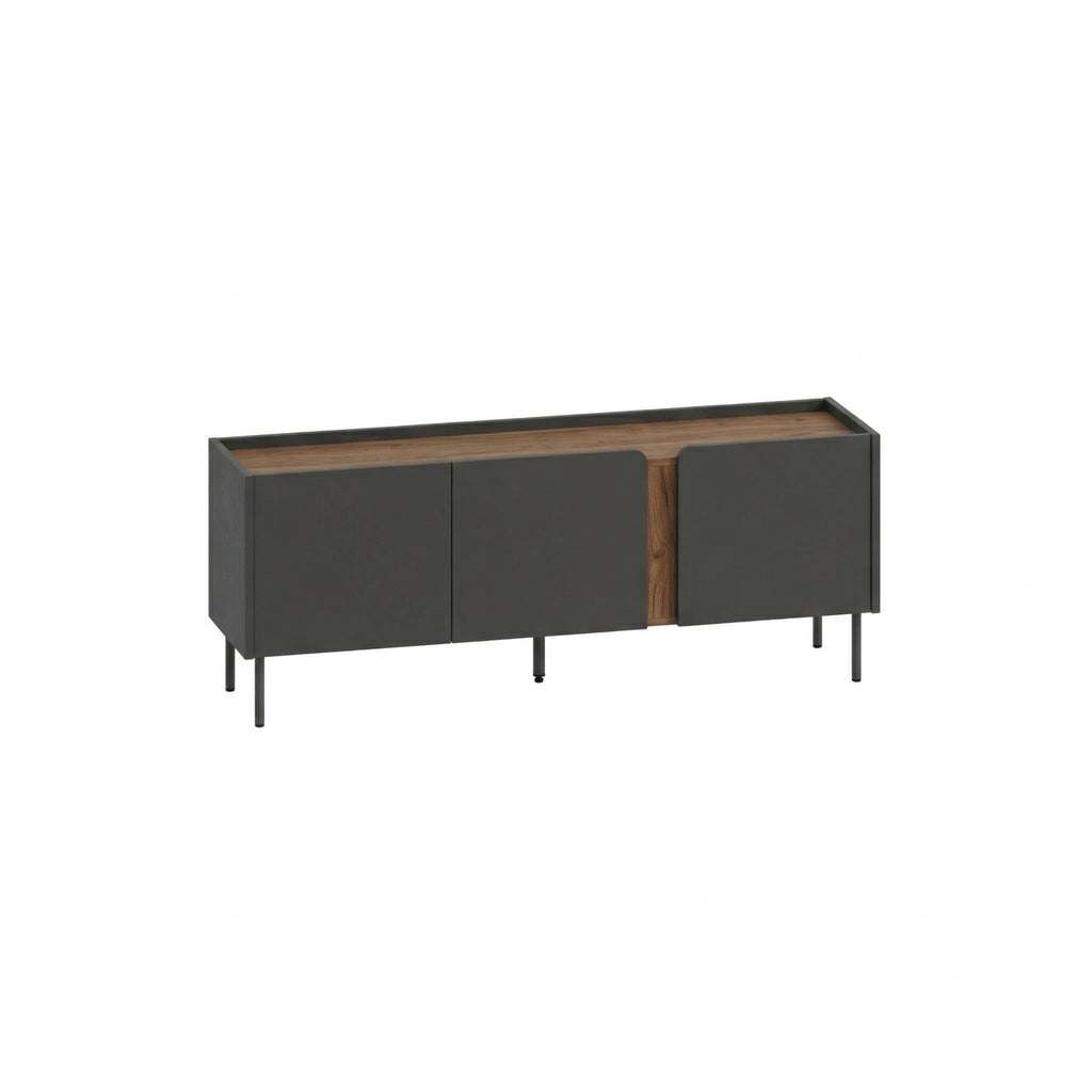 Decortieliving - Norm TV Unit 3 Doors Natural Oak-Sandstone 140 cm
