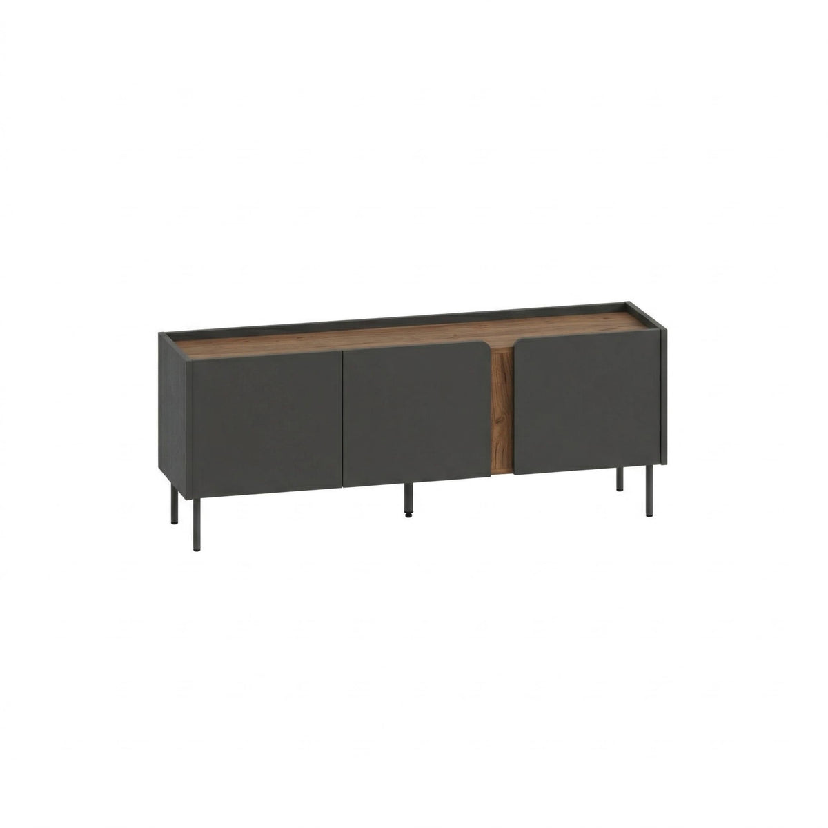 Decortieliving - Norm TV Unit 3 Doors Natural Oak-Sandstone 140 cm