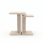 Decortieliving - Nero C-Shaped 2-Part Side Table Set