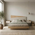 Decortieliving - Diago Wall Mounted Headboard for King Size Bed Oak, Sandstone 160x74 cm