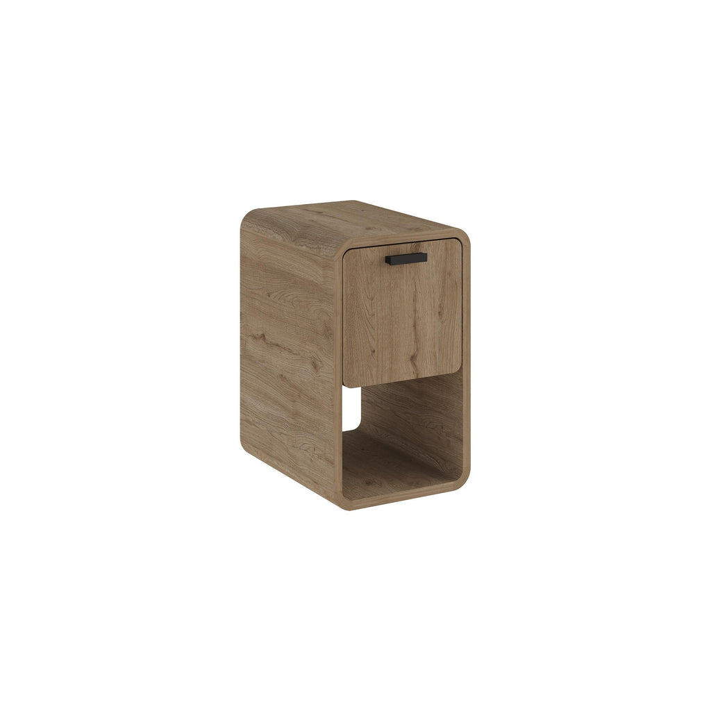 Table de chevet Rovel en chêne naturel avec rangement