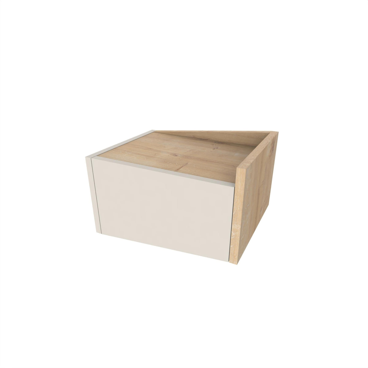 Decortieliving - Diago Floating Bedside Table with Drawer and Top Shelf - Right