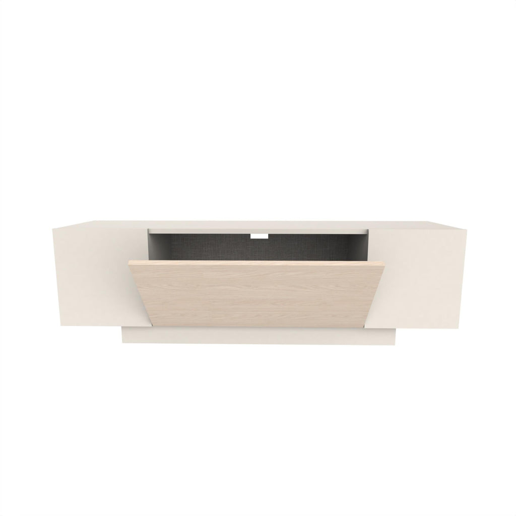 Decortieliving - Victor TV Unit Sandstone-Sonoma Oak-White 150 x 37 x 45.5 cm