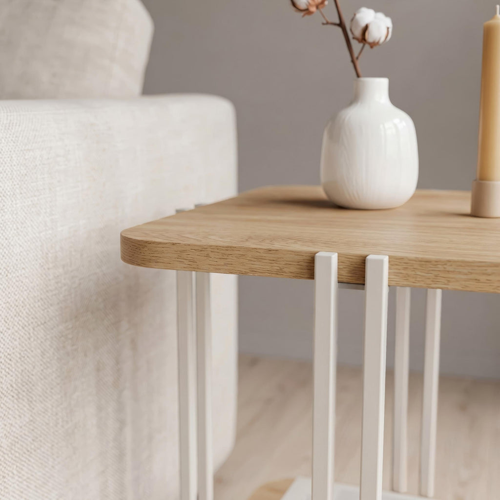 Table d'appoint Notus à 2 niveaux avec étagère