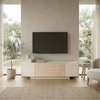 Decortieliving - Victor TV Unit Sandstone-Sonoma Oak-White 150 x 37 x 45.5 cm