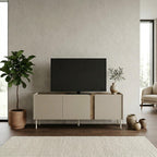 Decortieliving - Norm TV Unit 3 Doors Natural Oak-Sandstone 140 cm
