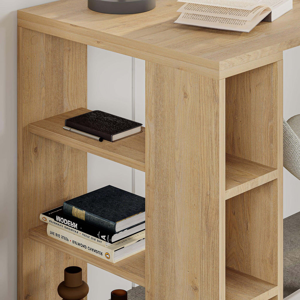 Decortieliving - Colmar Modern Desk With Bookshelf Legs Width 140cm