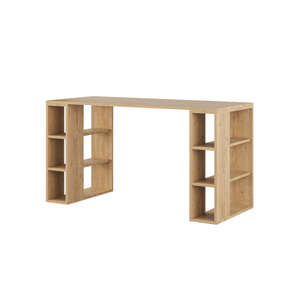 Decortieliving - Colmar Modern Desk With Bookshelf Legs Width 140cm