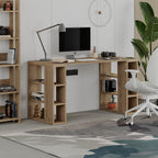 Decortieliving - Colmar Modern Desk With Bookshelf Legs Width 140cm