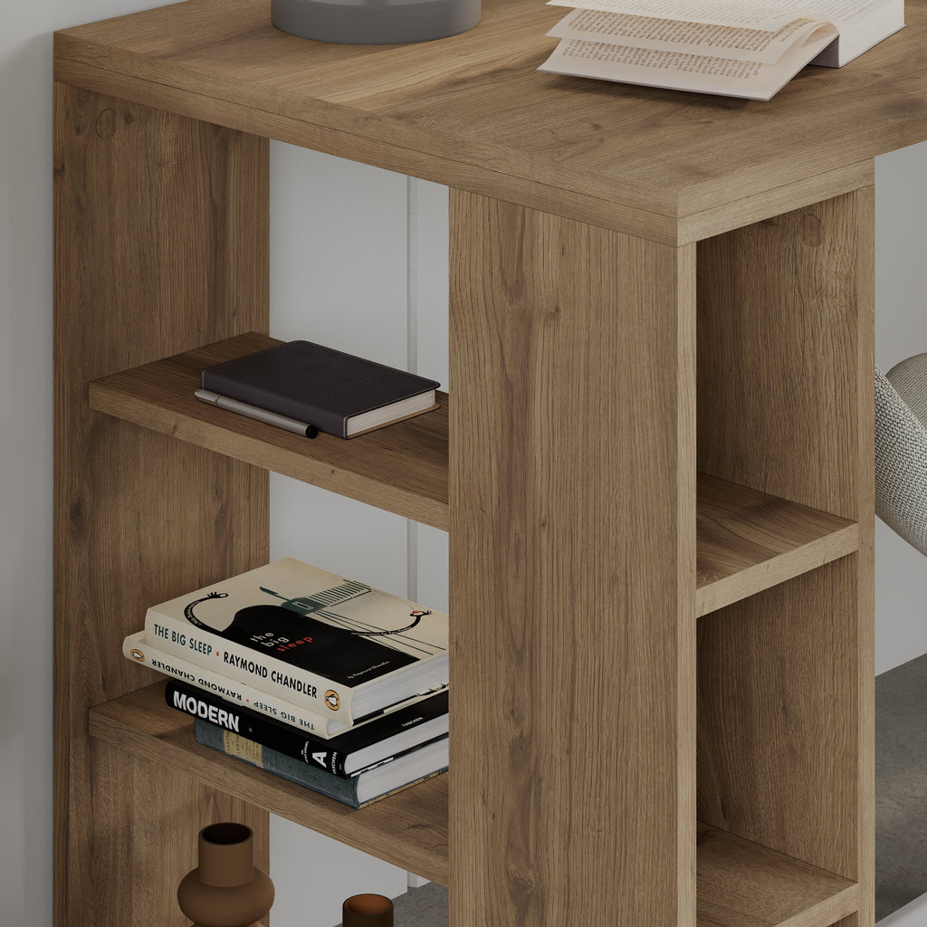 Decortieliving - Colmar Modern Desk With Bookshelf Legs Width 140cm