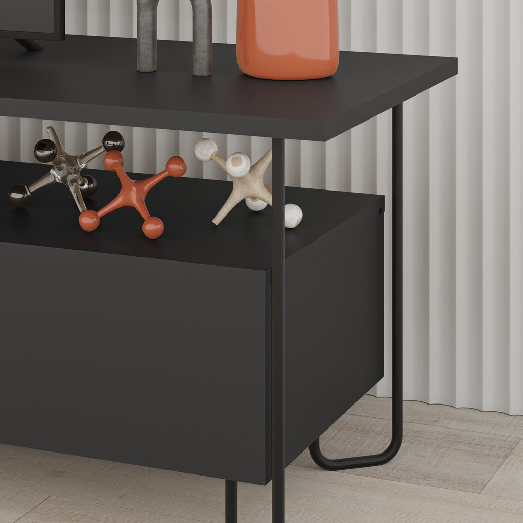 Decortieliving - Cornea Modern Tv Unit With Storage Cabinet 150cm