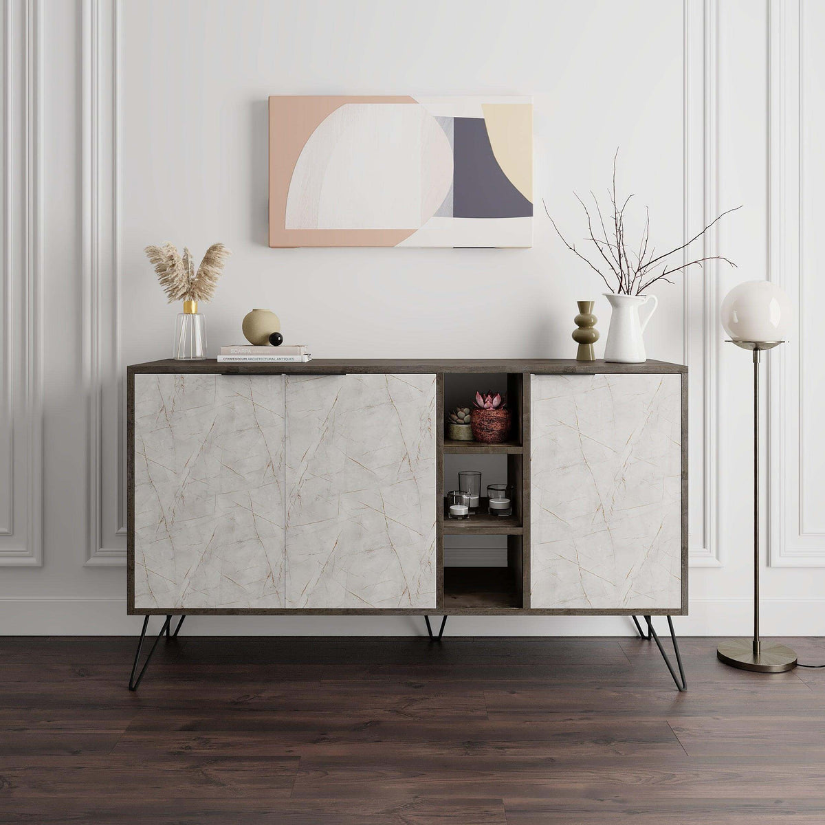 Decortieliving - Clara Console Modern Sideboard Display - 142cm