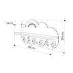 Decortieliving - Cloudy Modern Wall Mounted Hanger Unit With Shelf