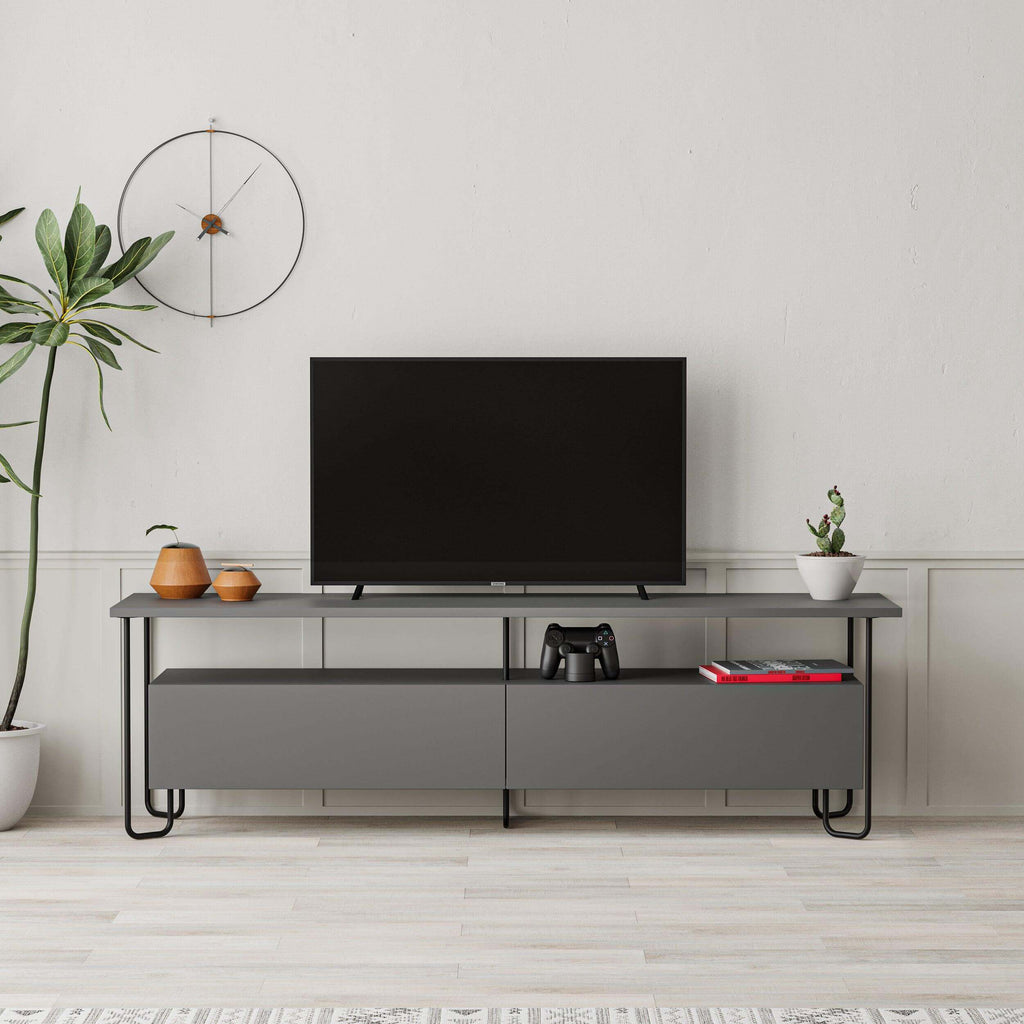 Decortieliving - Cornea Modern Tv Unit With Storage Cabinet 150cm