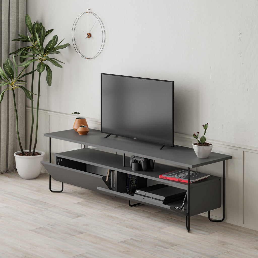 Decortieliving - Cornea Modern Tv Unit With Storage Cabinet 150cm