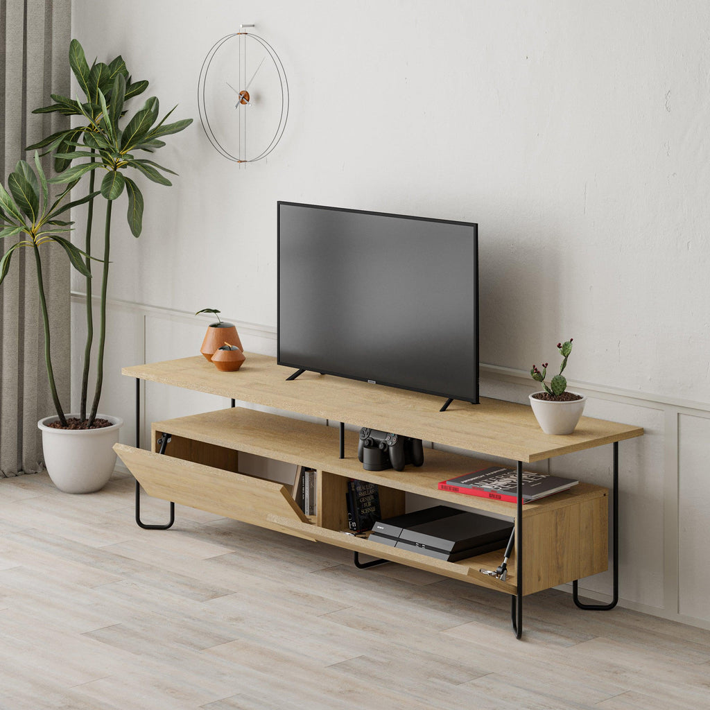 Decortieliving - Cornea Modern Tv Unit With Storage Cabinet 150cm