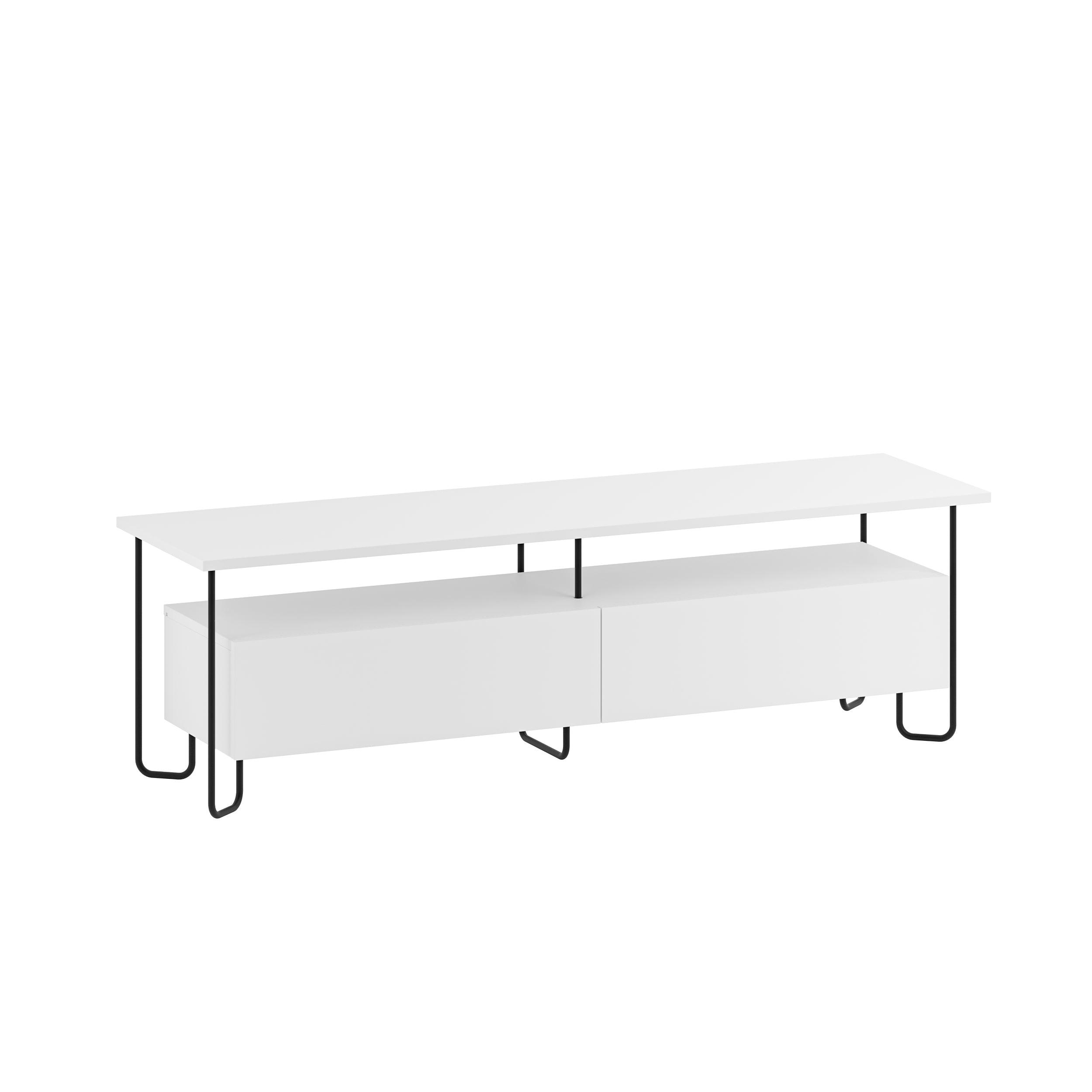 Decortieliving - Cornea Modern Tv Unit With Storage Cabinet 150cm
