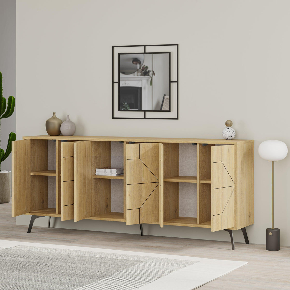 Decortieliving - Dune Console Sideboard Display Unit 183cm