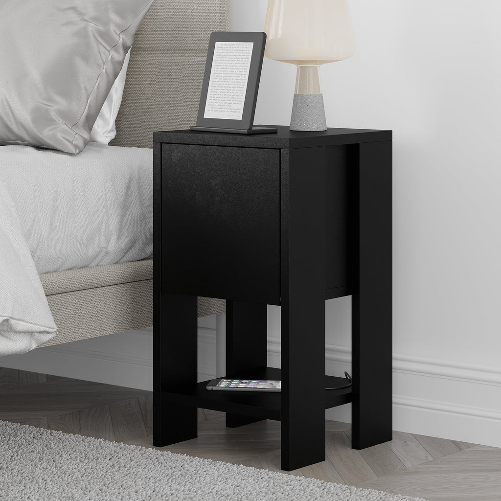 Decortieliving - Ema Modern Bedside Table Bedroom Furniture 30cm Width