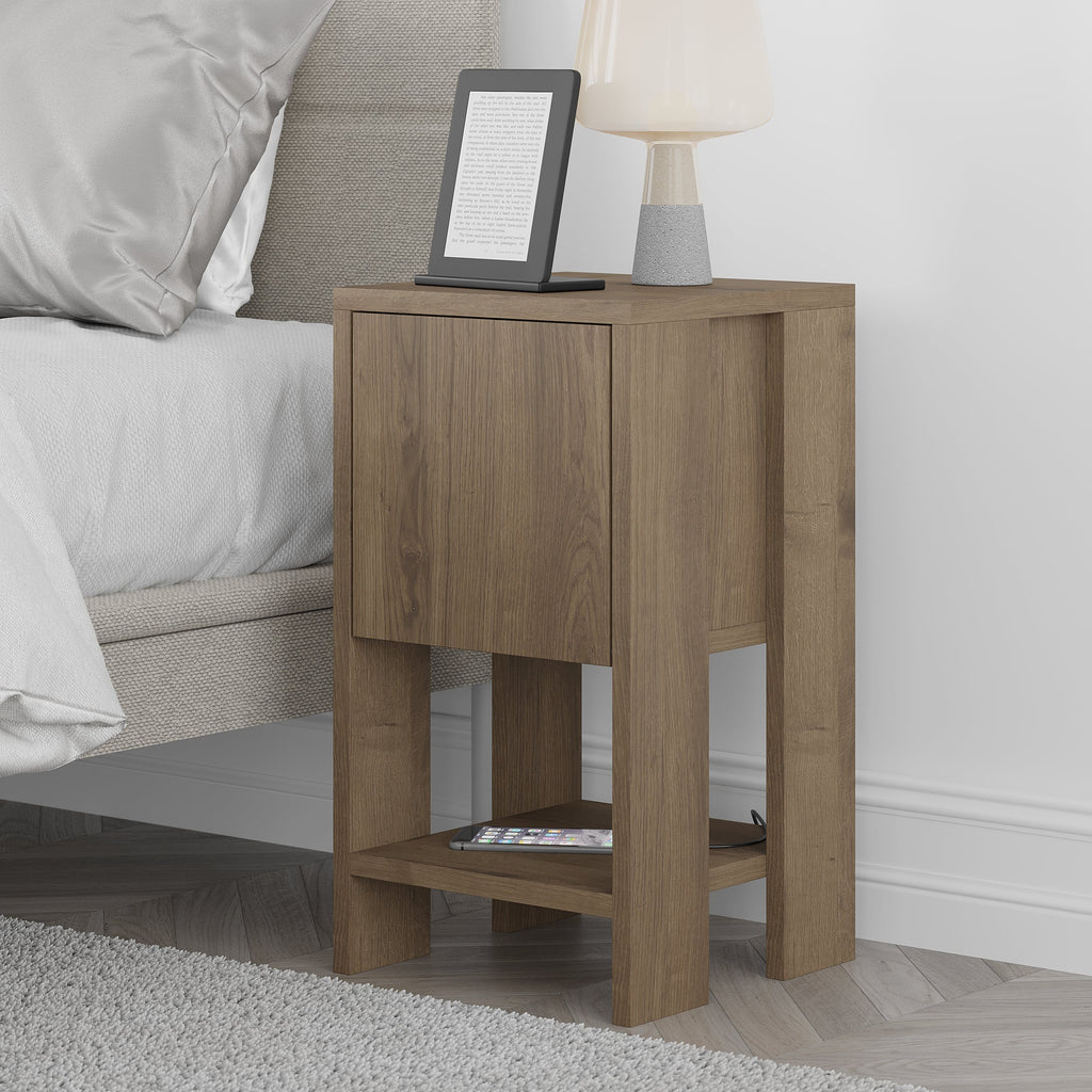 Decortieliving - Ema Modern Bedside Table Bedroom Furniture 30cm Width