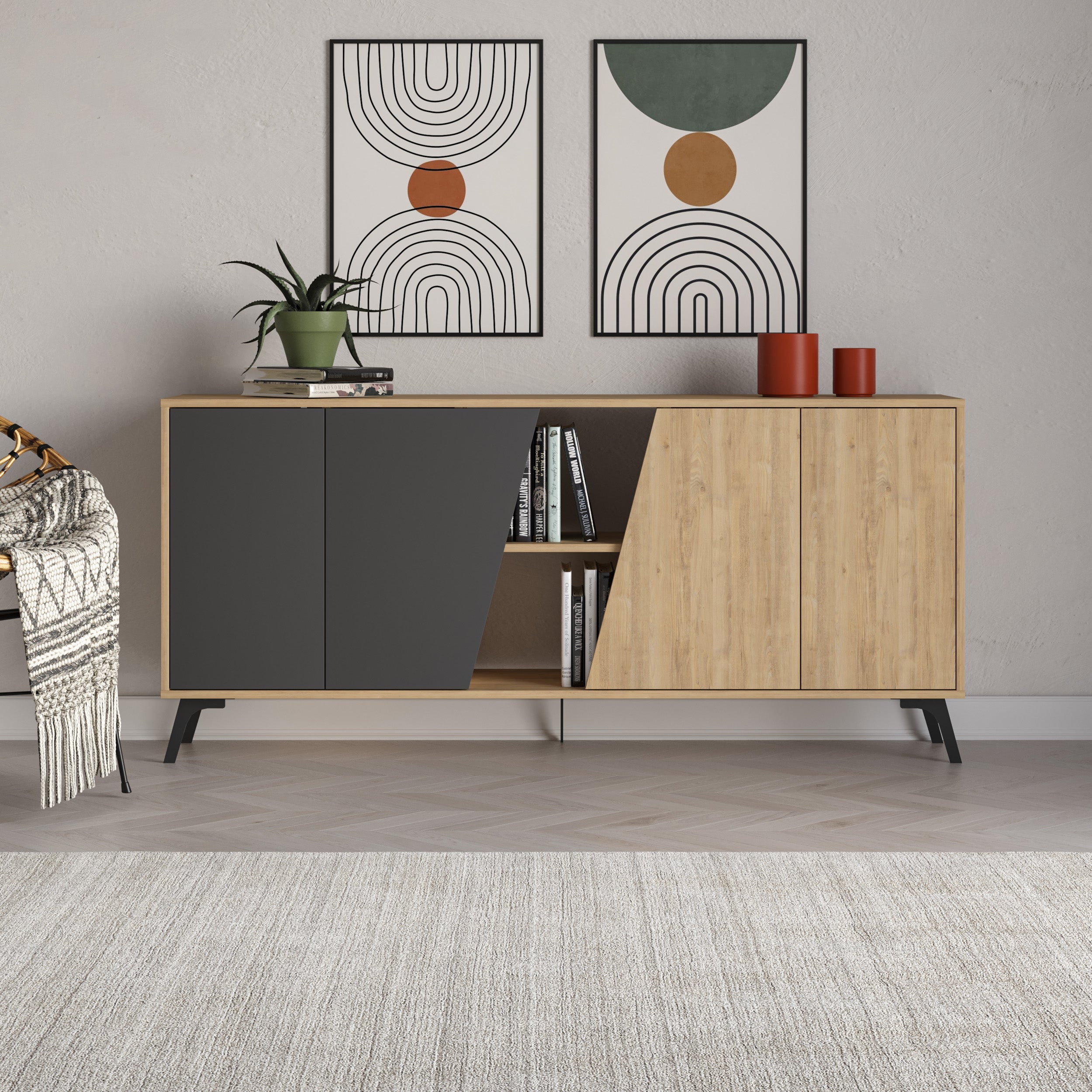 Decortieliving - Fiona Console Sideboard Display Unit 180