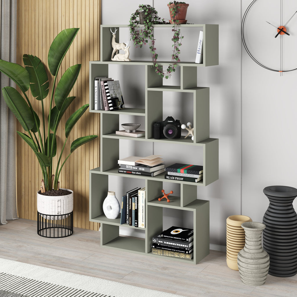 Decortieliving - Karmato Modern Bookcase Display Unit Tall 168.5cm