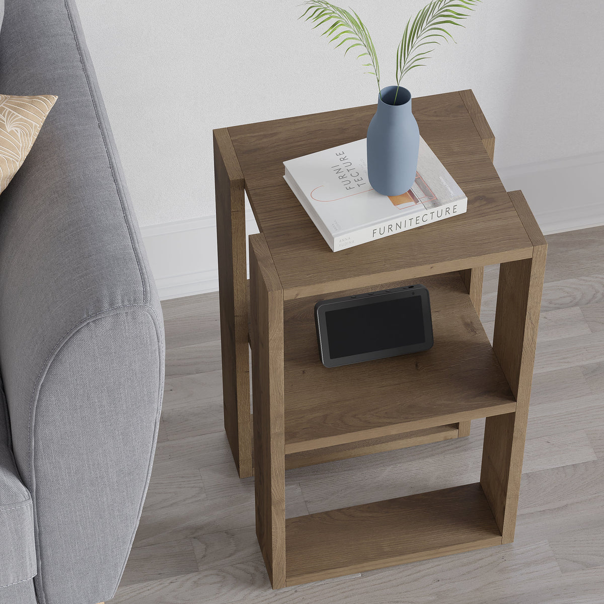 Decortieliving - Lonie Modern Bedside Table Bedroom Furniture Width 34cm