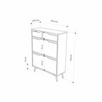 Decortieliving - Asta Shoe Cabinet - Modern Design Shoe Organizer