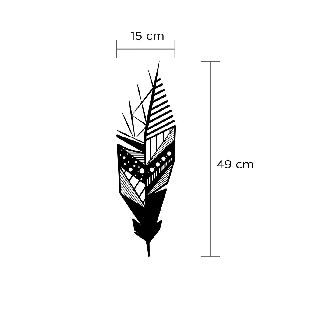 Decortieliving - Metal Wall Art No.13 Feather