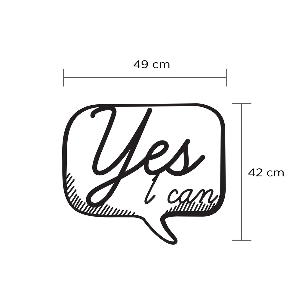 Decortieliving - Metal Wall Art No.20 Yes