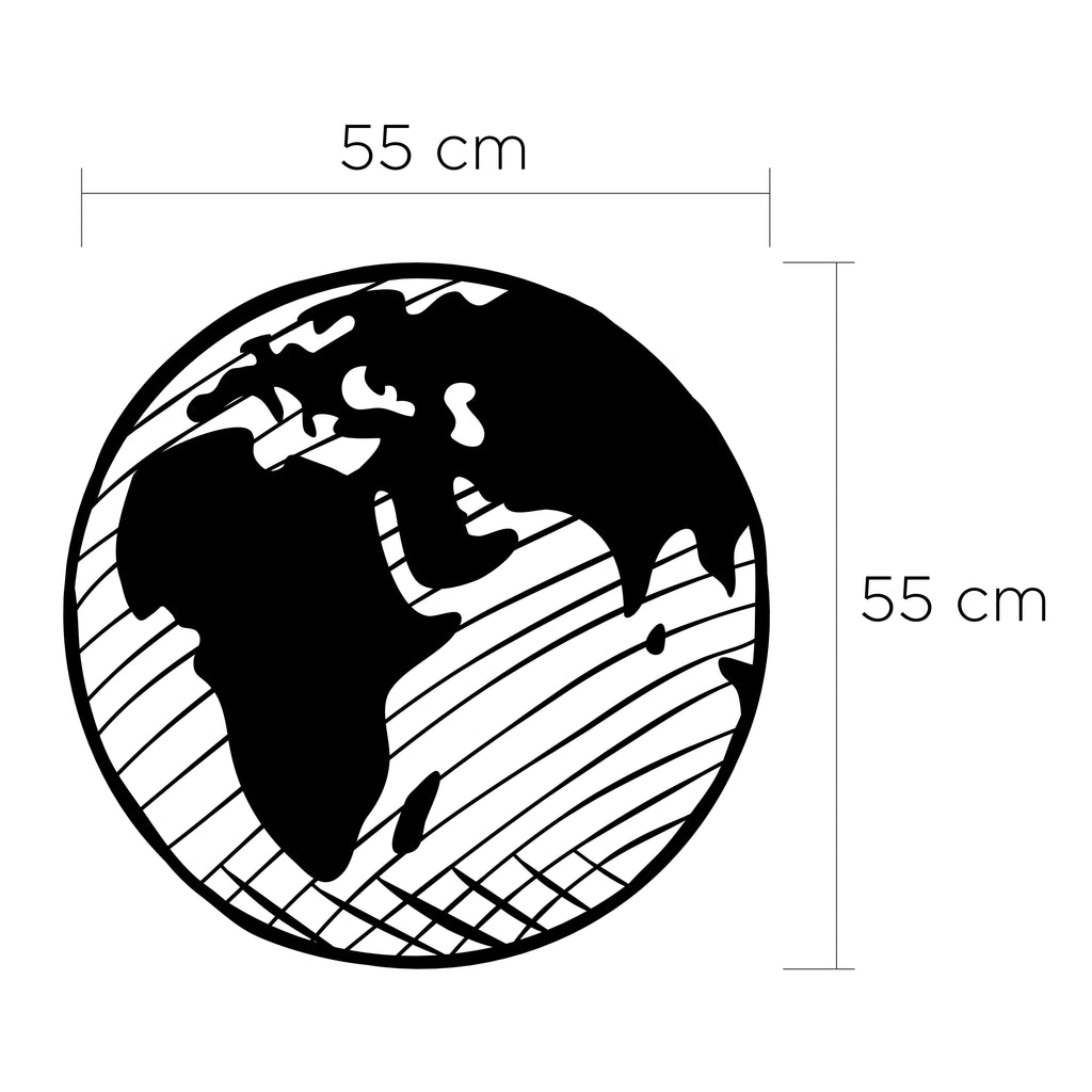 Decortieliving - Metal Wall Art Our Planet
