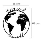 Decortieliving - Metal Wall Art Travel the World