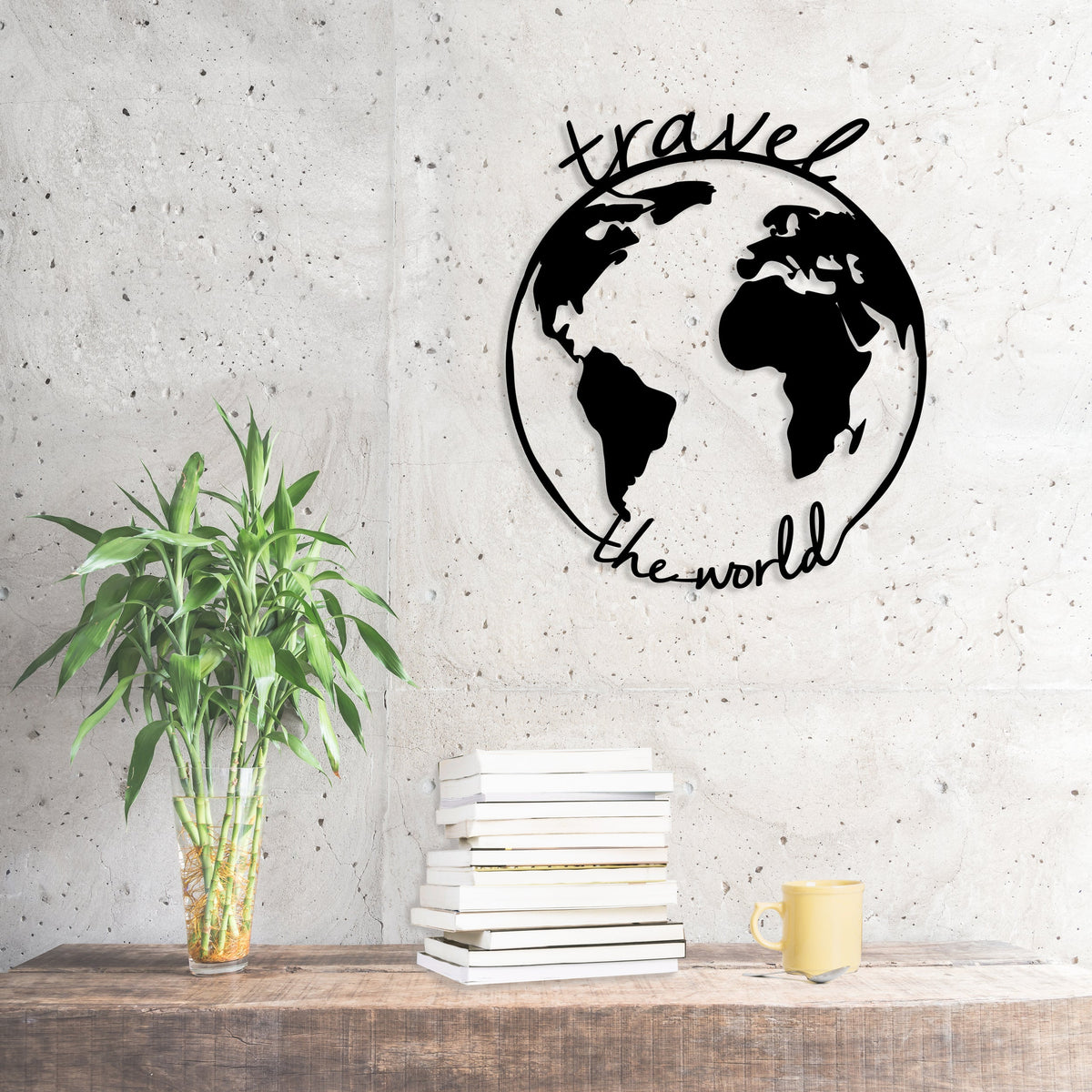 Decortieliving - Metal Wall Art Travel the World
