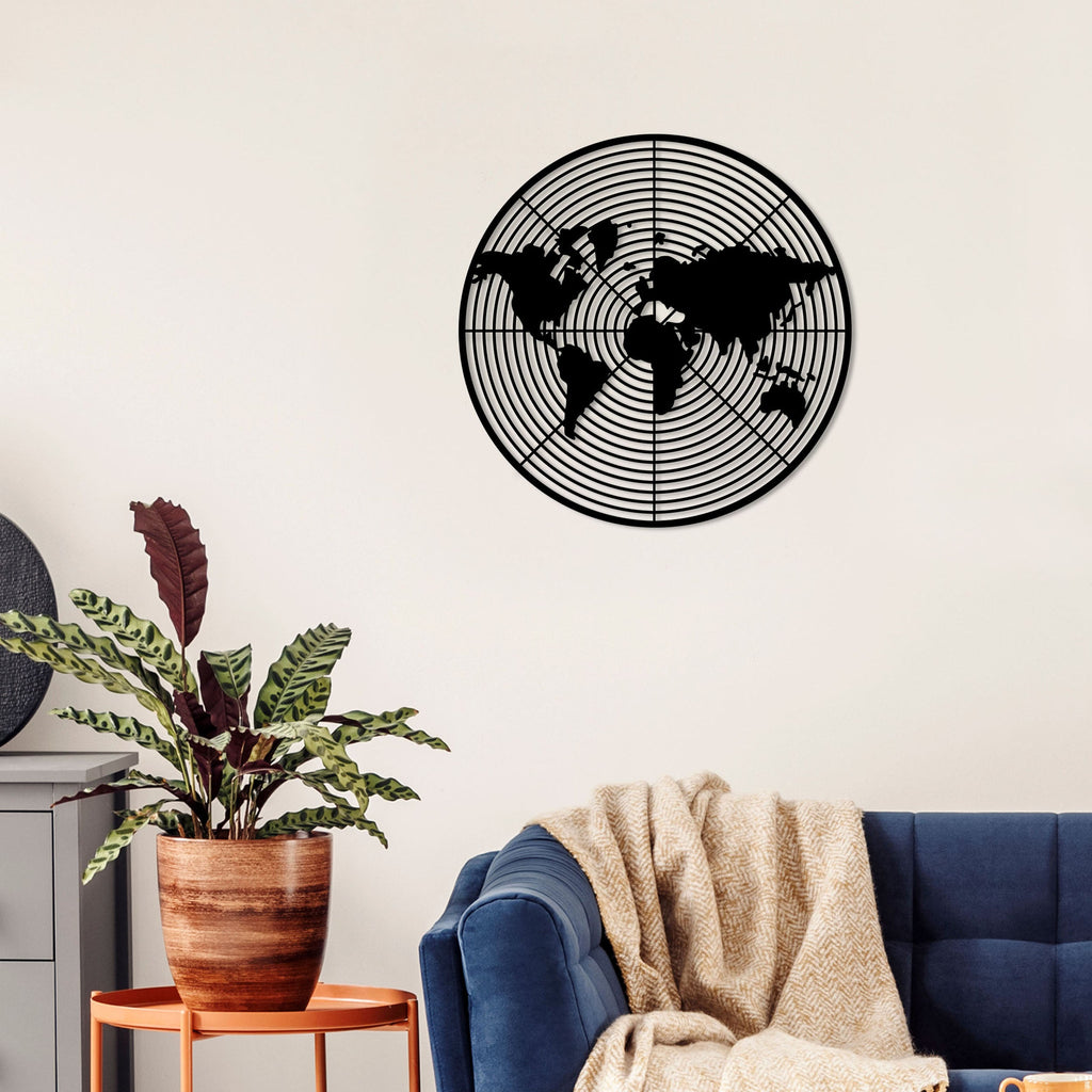 Decortieliving - Metal Wall Art Dart World