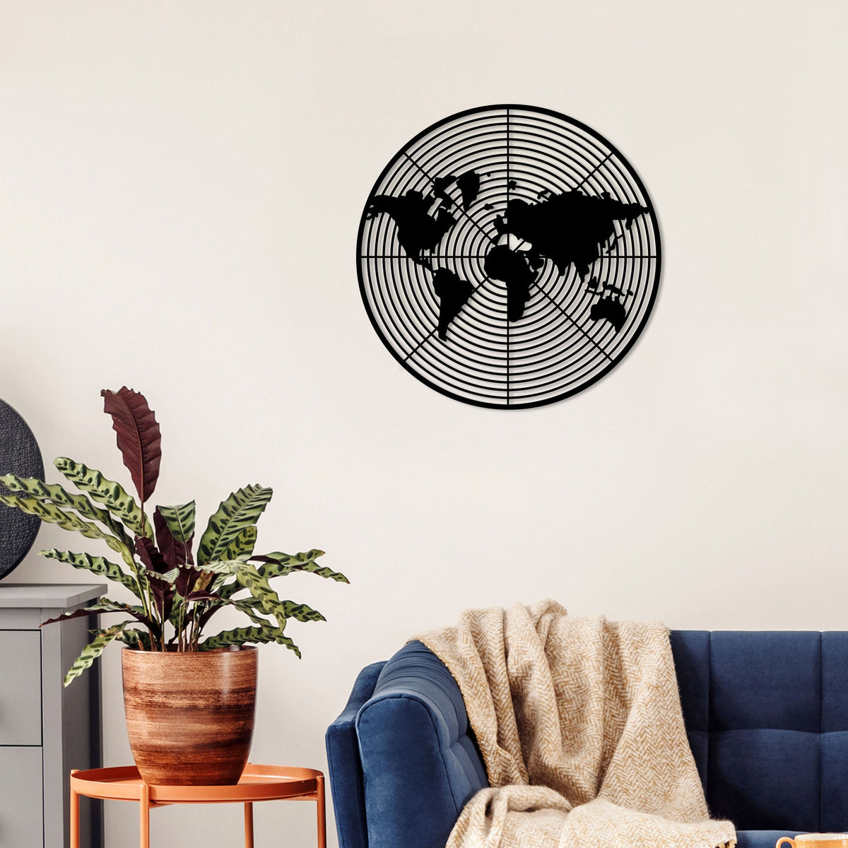 Decortieliving - Metal Wall Art Dart World