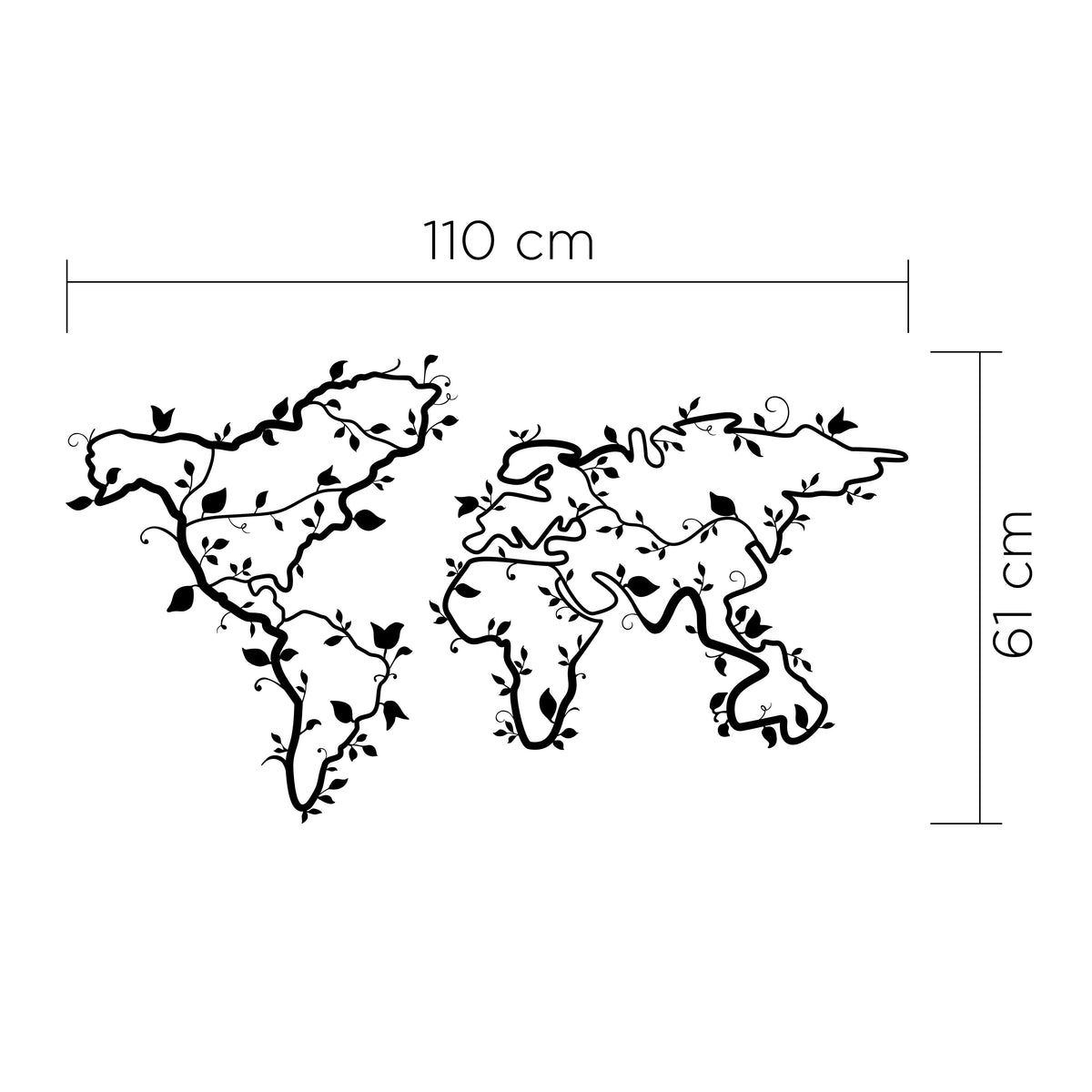 Decortieliving - Ivy World Metal Wall Art