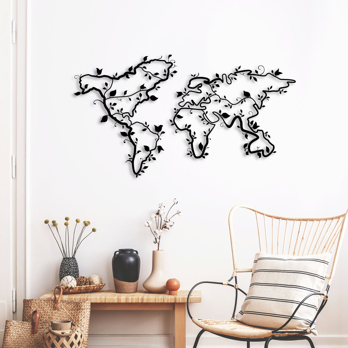 Decortieliving - Ivy World Metal Wall Art