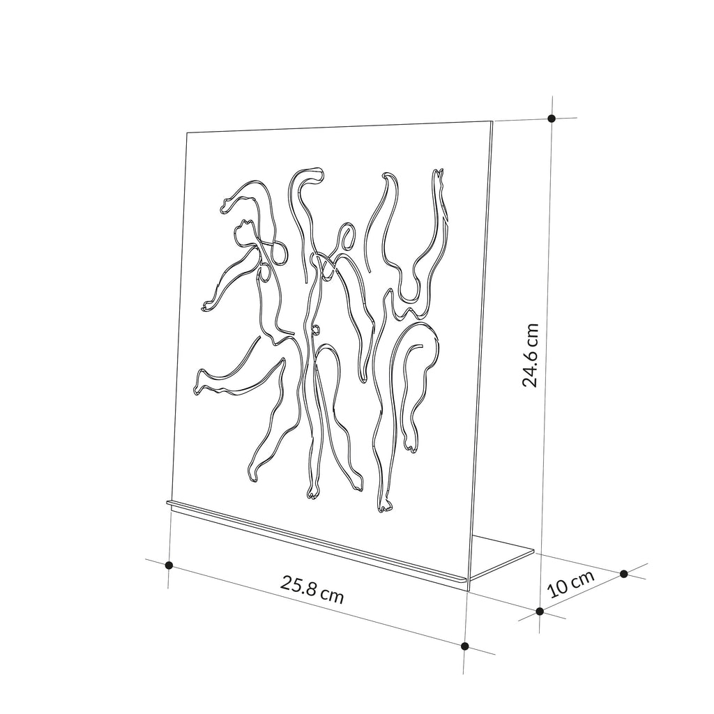 Decortieliving - Dancing Ladies Modern Decorative Object Minimalist Metal Versatile Ornament