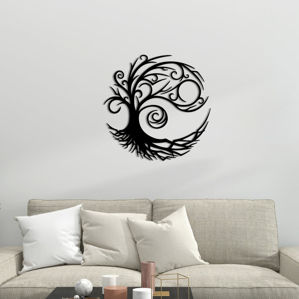 Decortieliving - Metal Wall Art-tree Of Life 45x45 Cm
