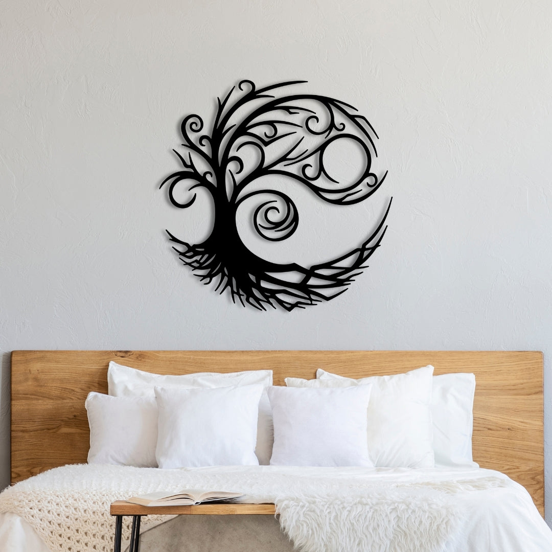 Decortieliving - Metal Wall Art- Tree Of Life 60x60 Cm