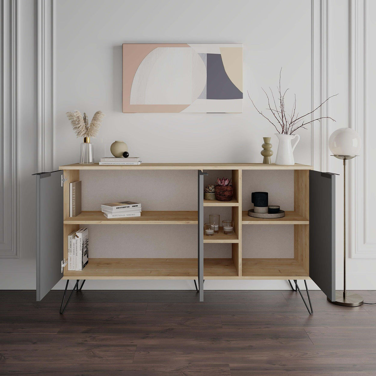 Decortieliving - Clara Console Modern Sideboard Display - 142cm