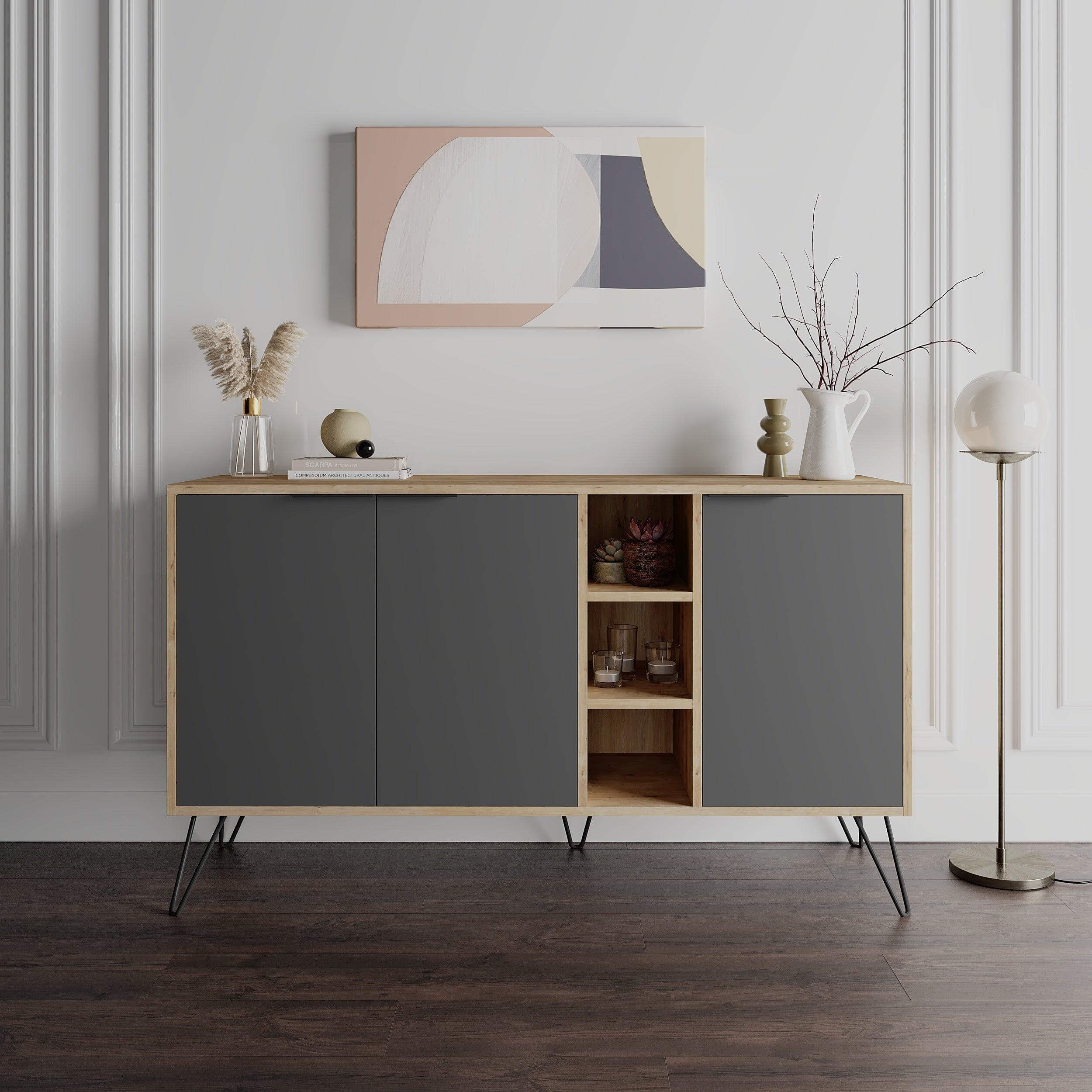 Decortieliving - Clara Console Modern Sideboard Display - 142cm