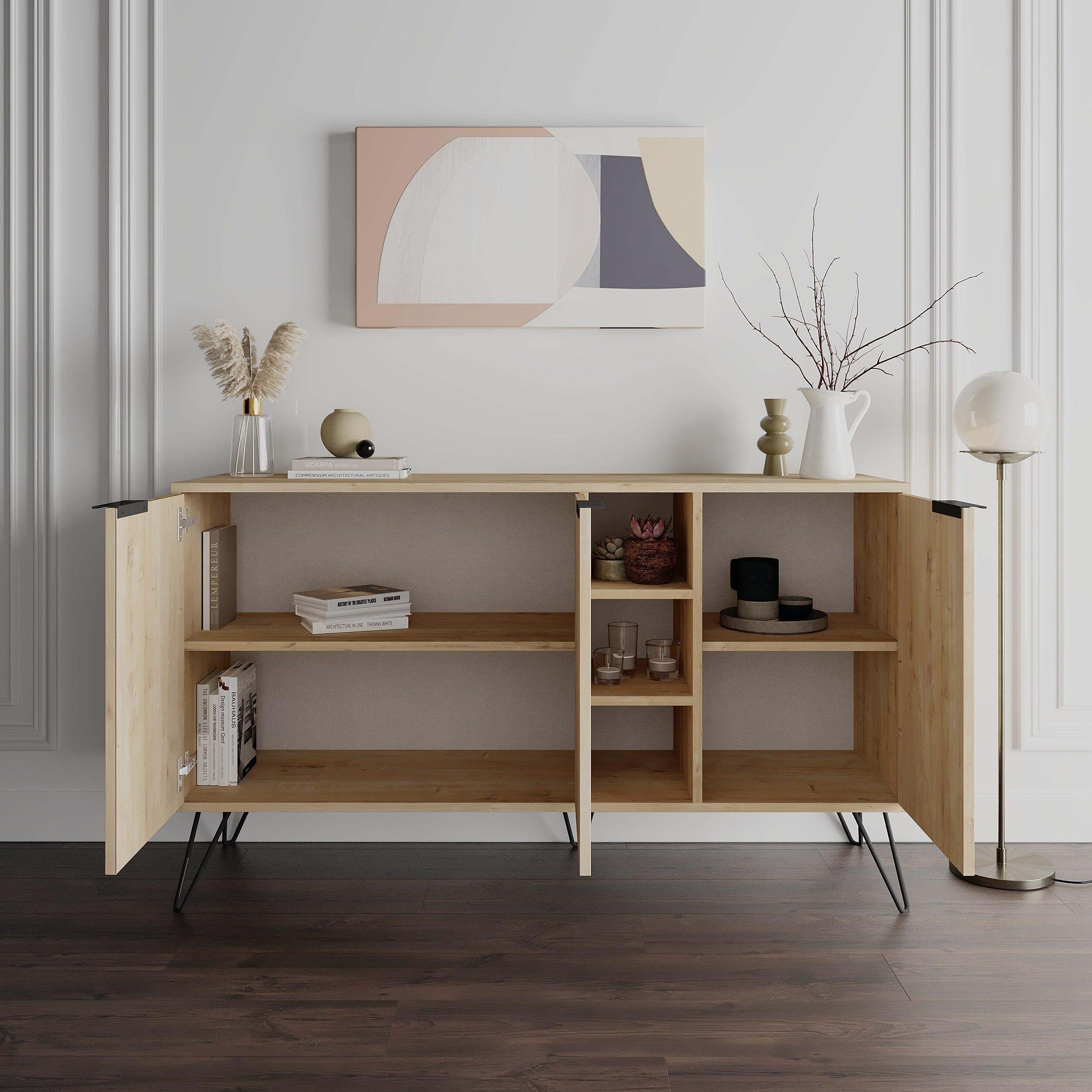 Decortieliving - Clara Console Modern Sideboard Display - 142cm