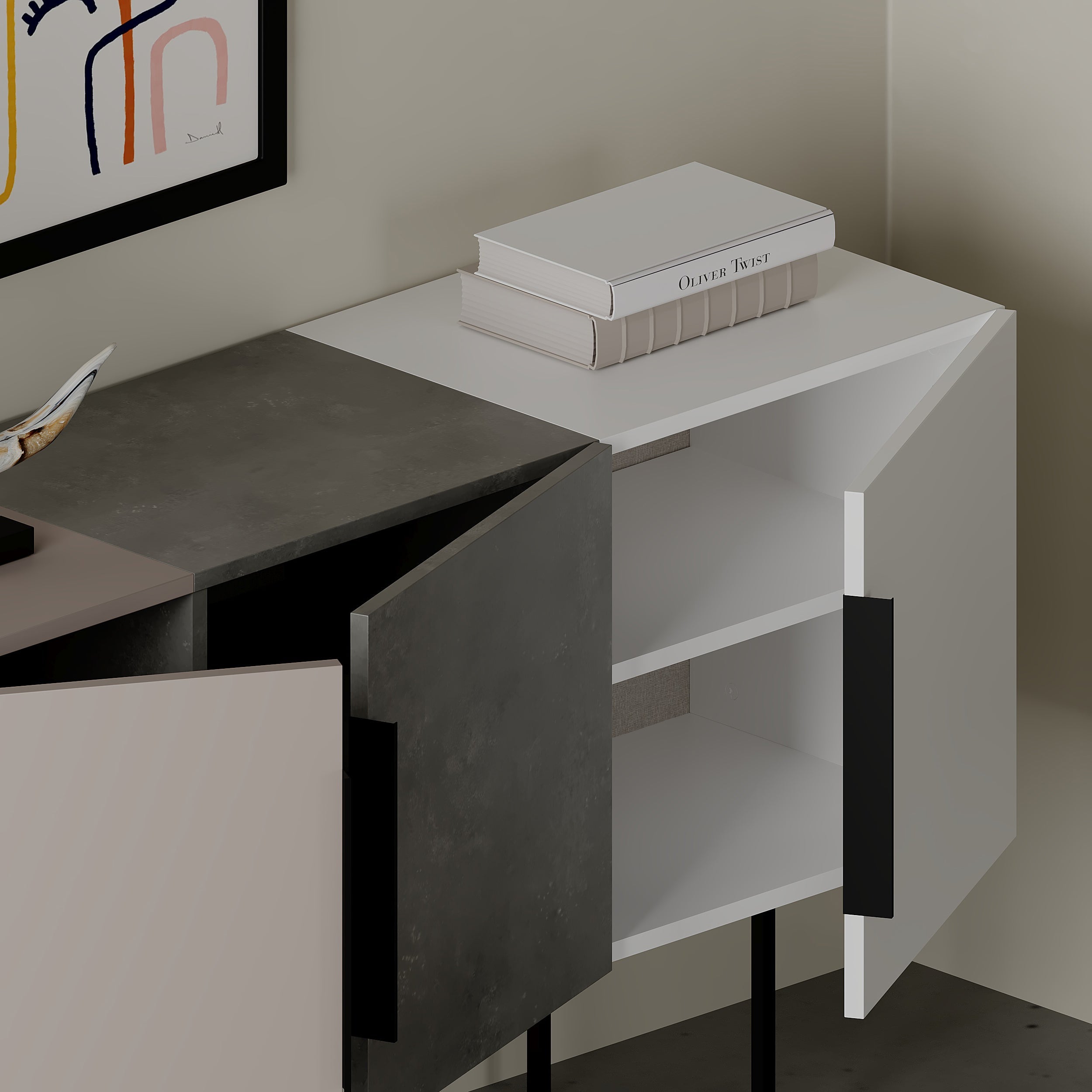 Decortieliving - Tontini Console Sideboard Display Unit