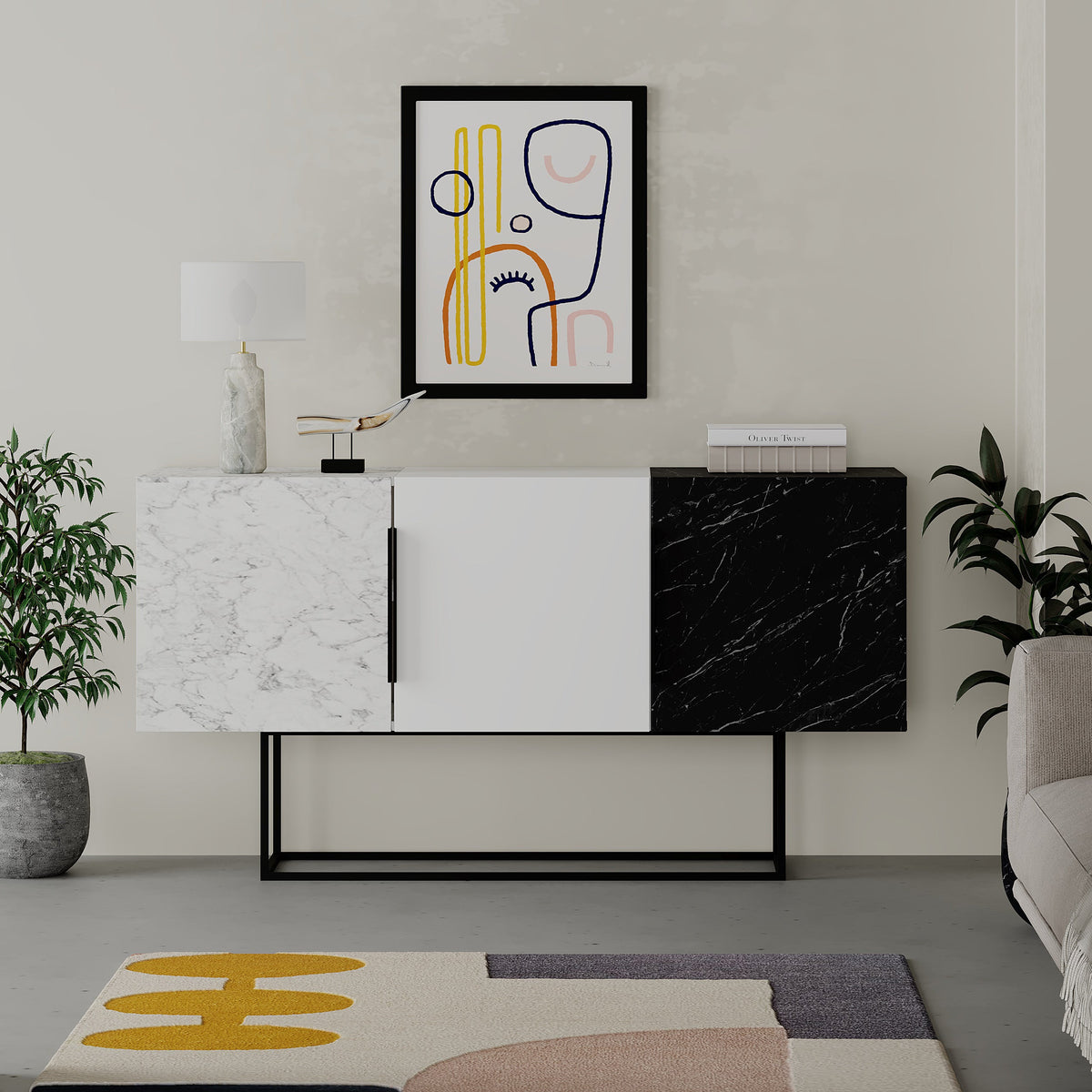 Decortieliving - Tontini Console Sideboard Display Unit