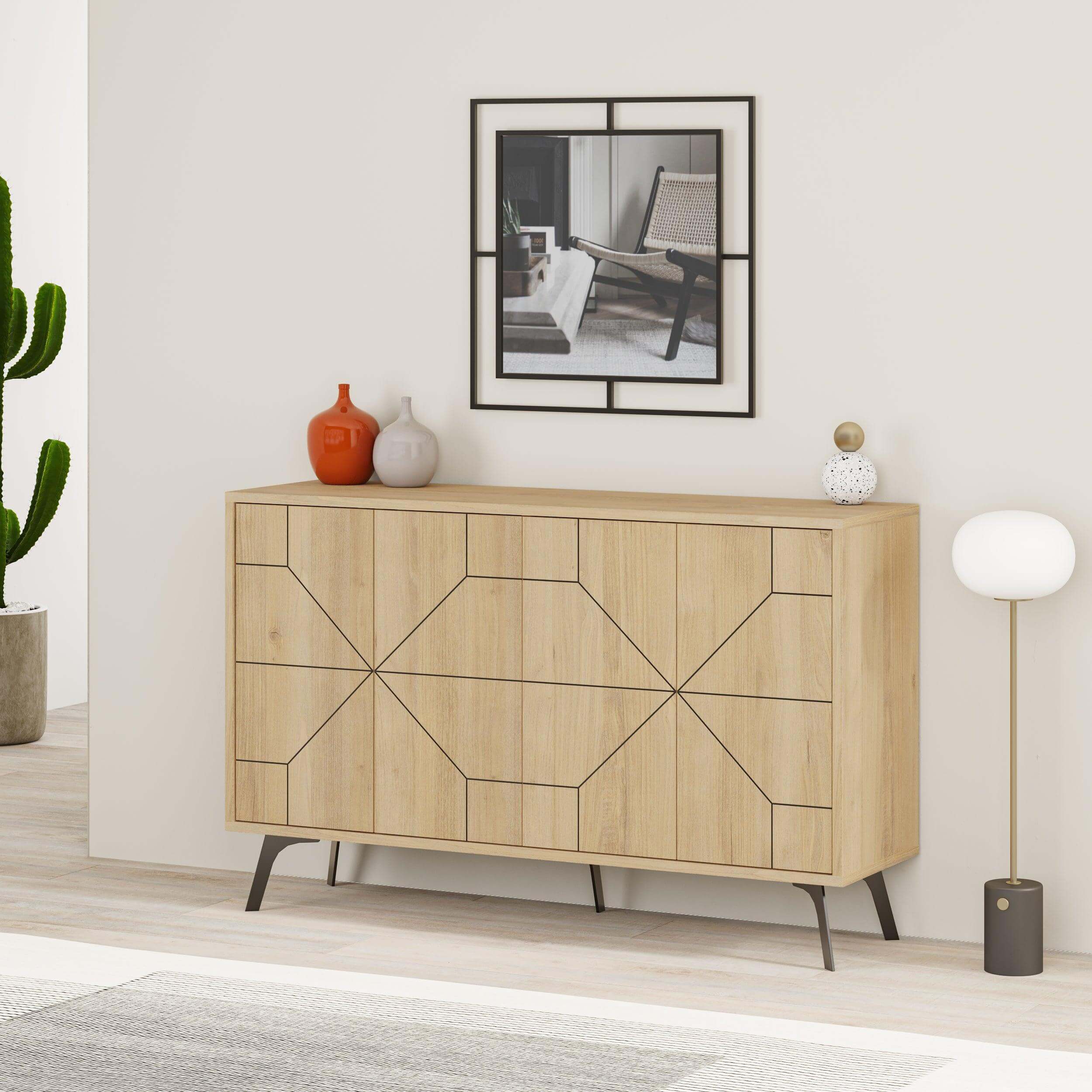 Decortieliving - Dune Console Sideboard Display Unit 123cm