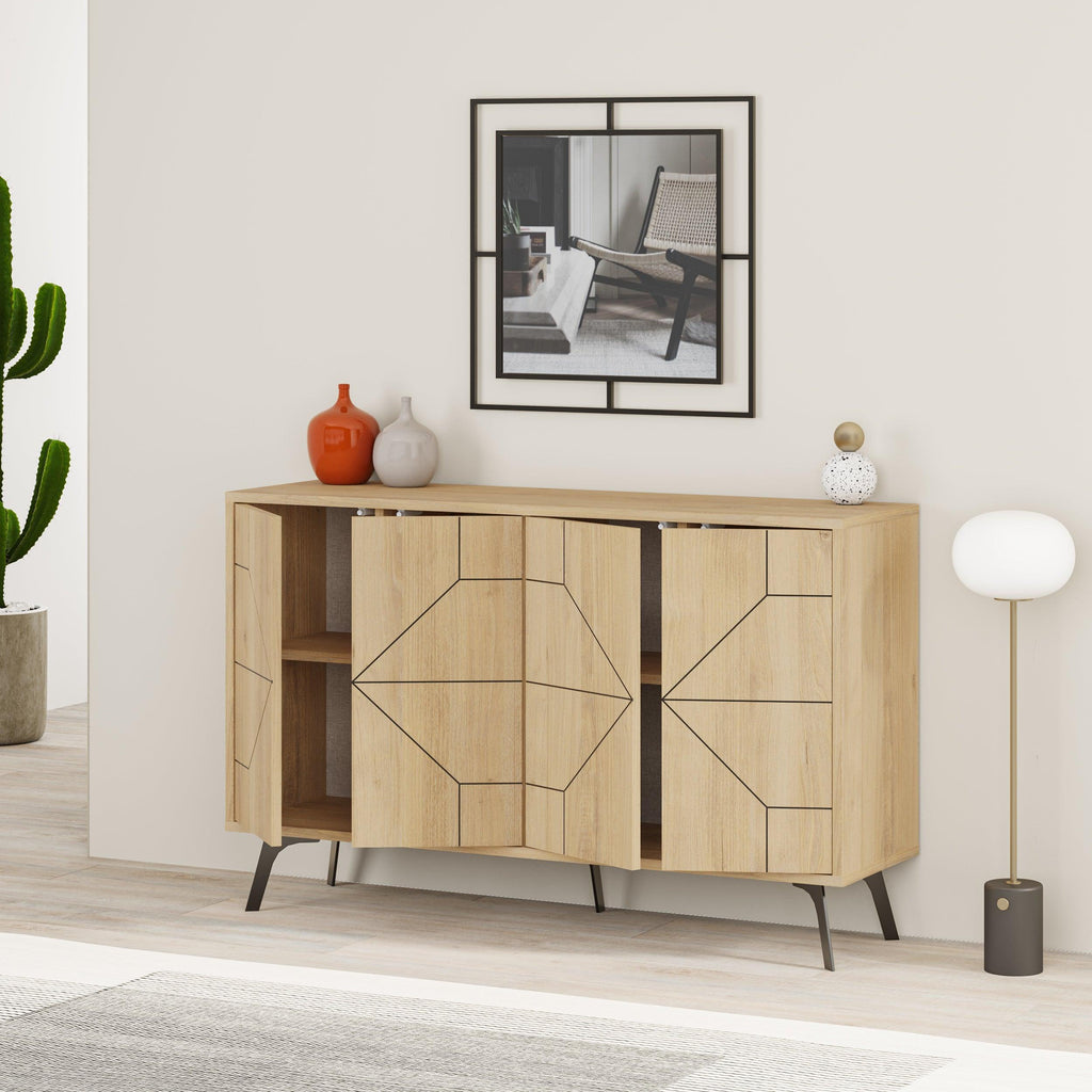 Decortieliving - Dune Console Sideboard Display Unit 123cm