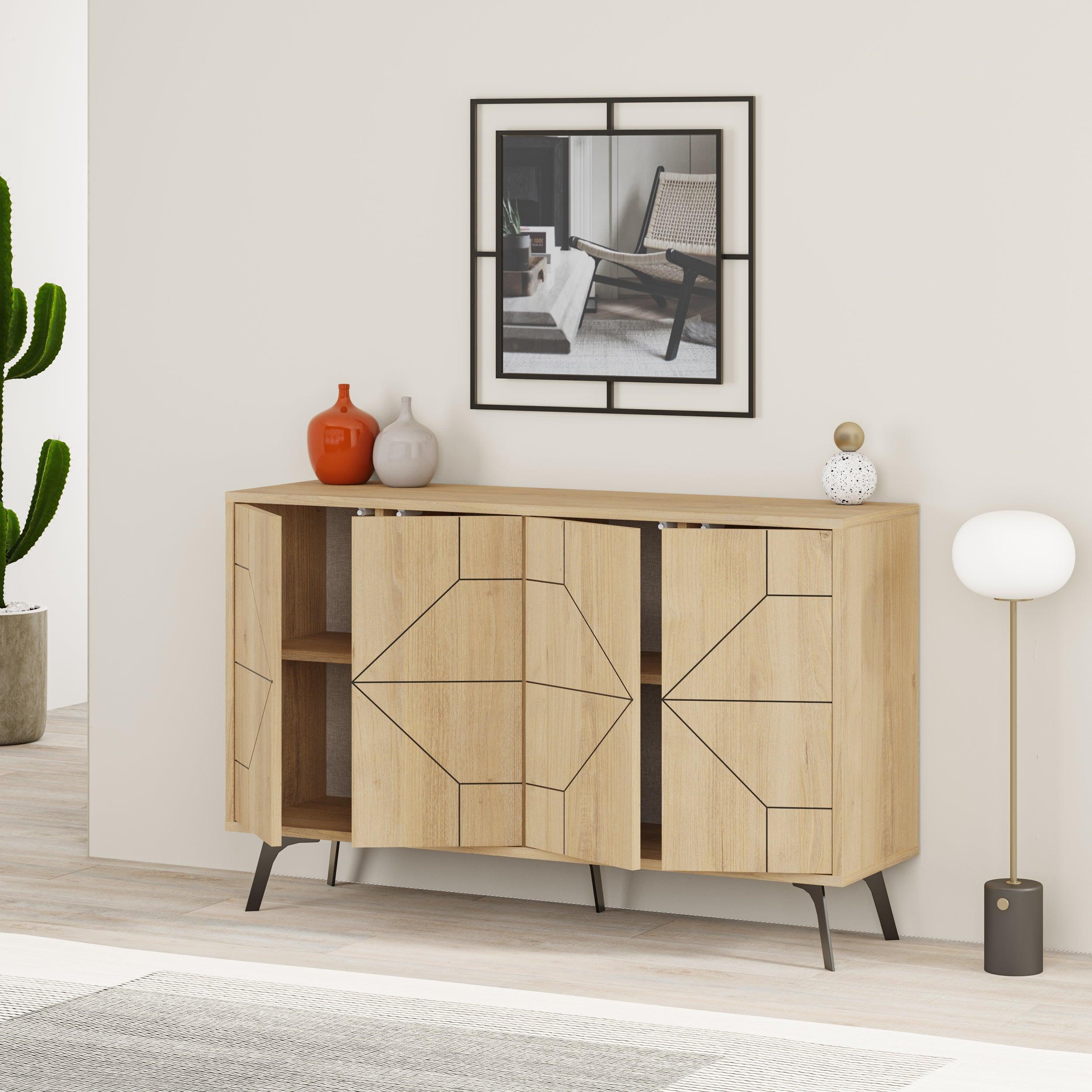 Decortieliving - Dune Console Sideboard Display Unit 123cm