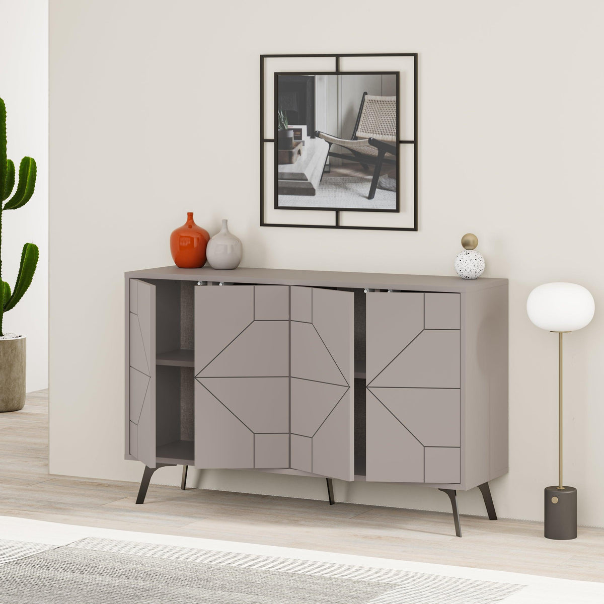 Decortieliving - Dune Console Sideboard Display Unit 123cm